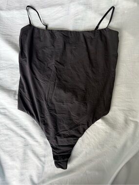 SKIMS Black Scoop Neck Bodysuit